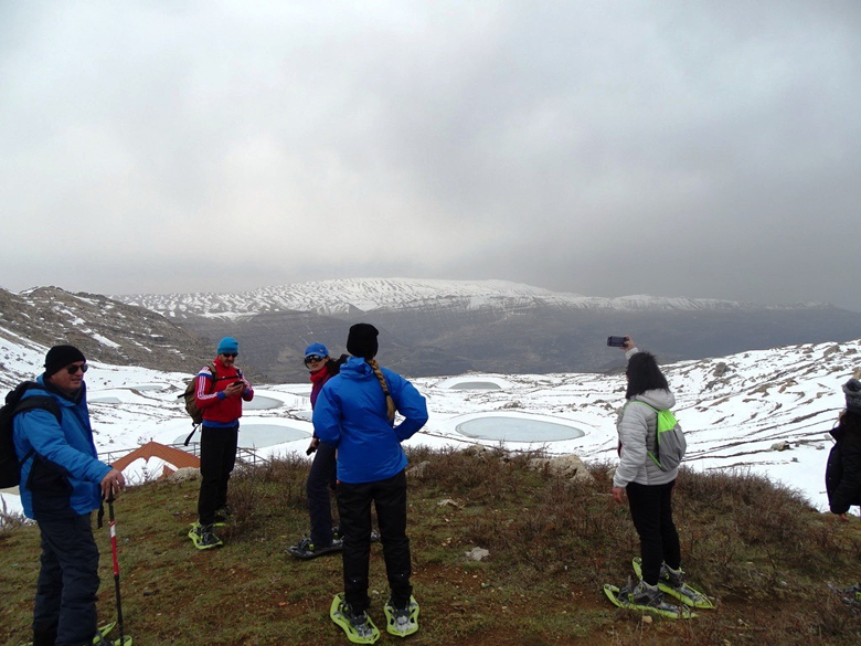Students Snowshoeing at Laklouk